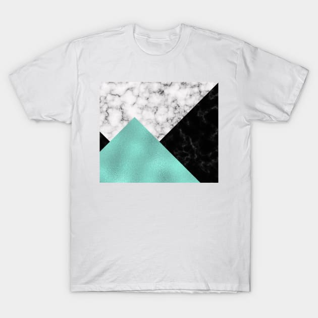 Mint marble V T-Shirt by marbleco